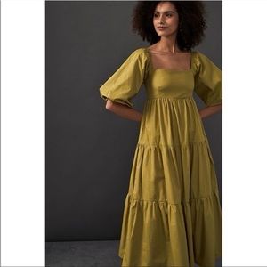 Anthropologie Faithfull the Brand Kiona Puff Sleeve Dress Size 4P